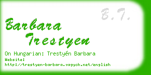 barbara trestyen business card